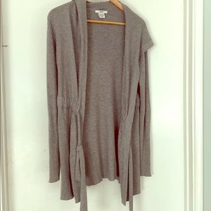 Mamas and Papas ribbed knit hooded cardigan